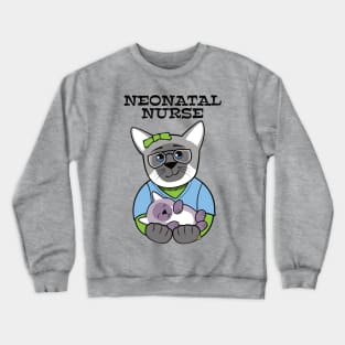 Neonatal Nurse Siamese Cat and Kitten Crewneck Sweatshirt